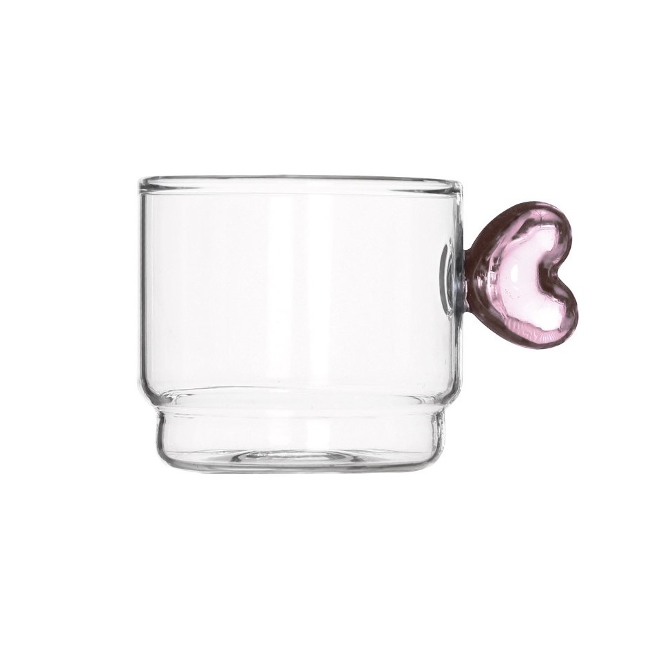 Acquista online Brandani ensemble de 4 tasses cœur en verre empilables cod.51013 Brandani